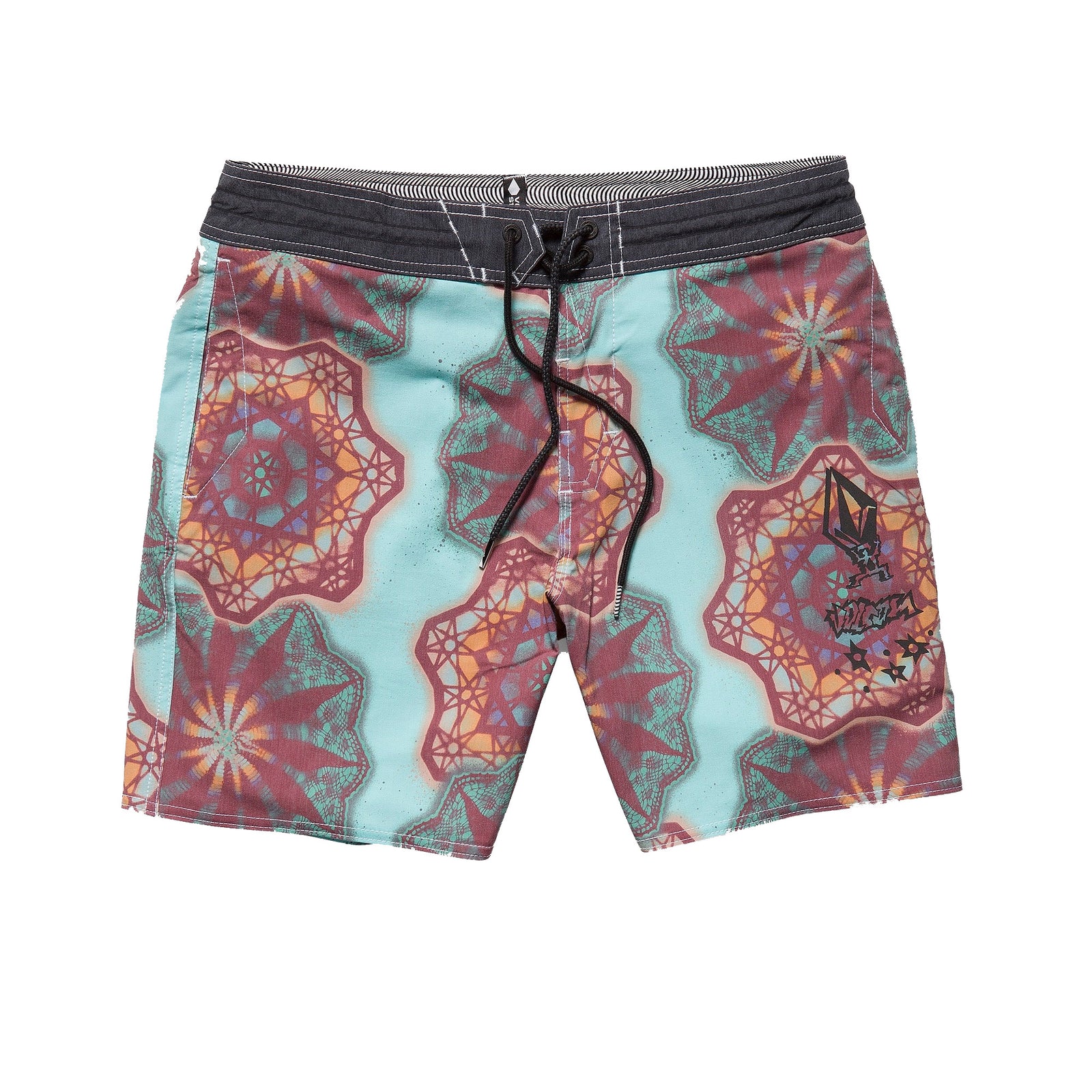 Volcom Star Shields Featured Artist Stoney 18" Men's Boardshorts - Black