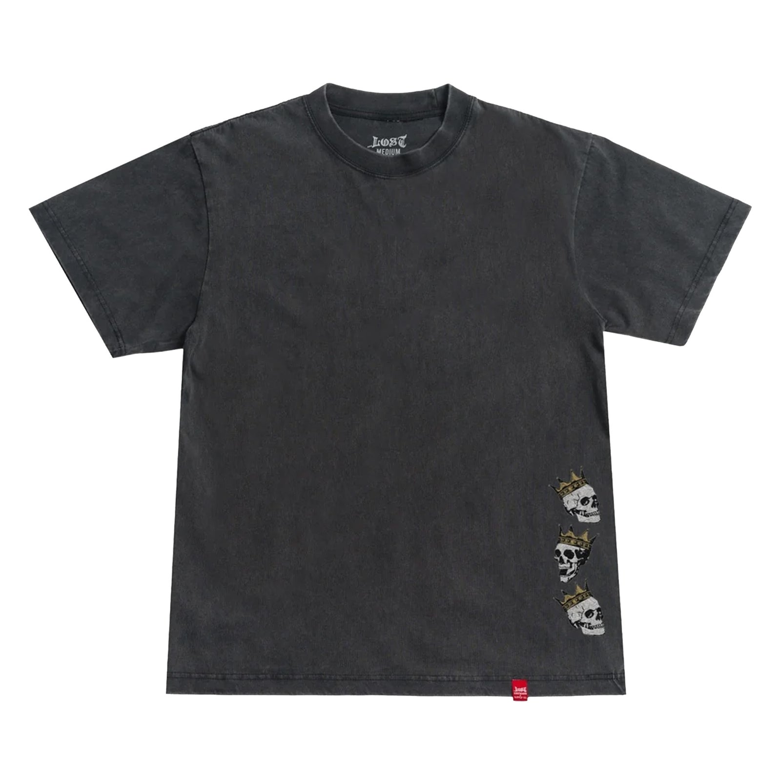 Lost Mayhem Flannel Boxy Men's S/S T-Shirt - Vintage Black