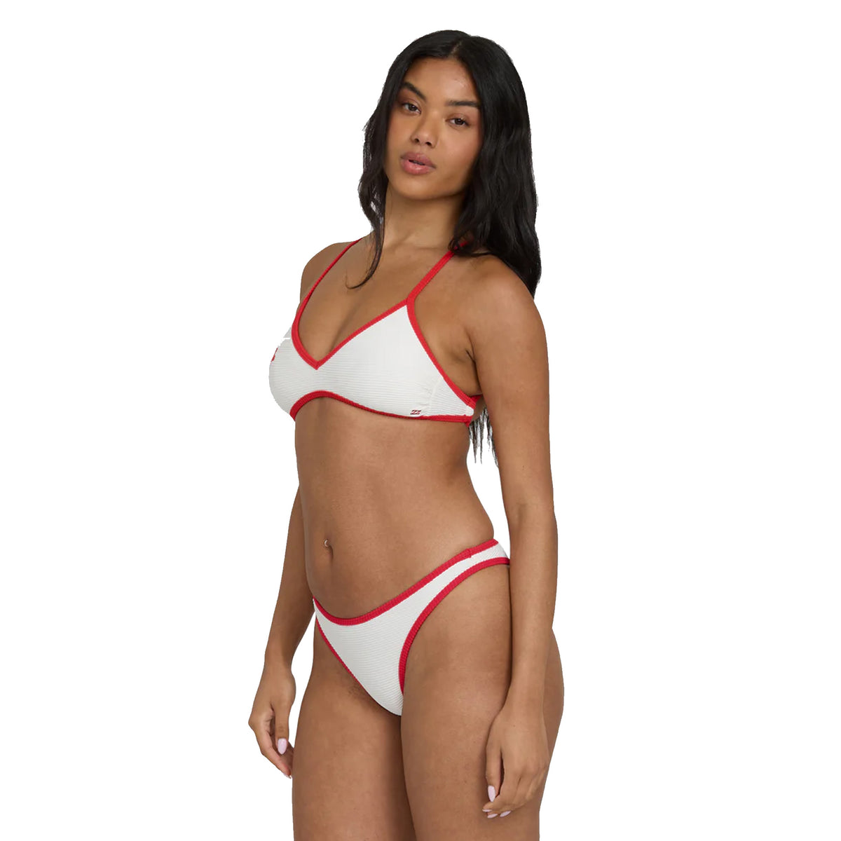 Billabong Picnic V Cross-Back Bralette Women's Bikini Top - Salt Crystal