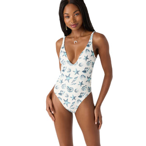 O'Neill Saltwater Essentials Edgewater Women's One Piece Swimsuit - Vanilla