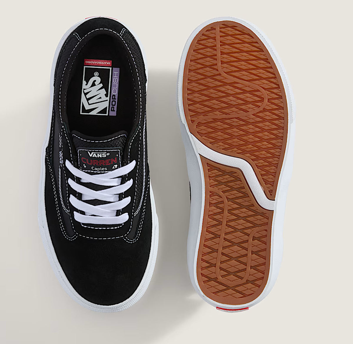 Vans Curren Caples Gum Skate Men's Shoe - Black/White