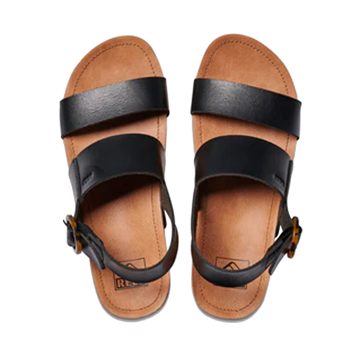 Reef Vista Hi Buckle Women's Sandals - Black/Tan