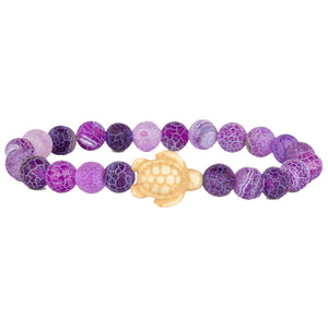 Fahlo The Journey Sea Turtle Tracking Bracelet - Coral Reef Violet