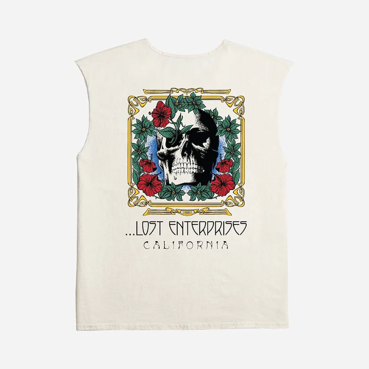 Lost Gratitude Cut Off Men's S/S Shirt - Vintage White