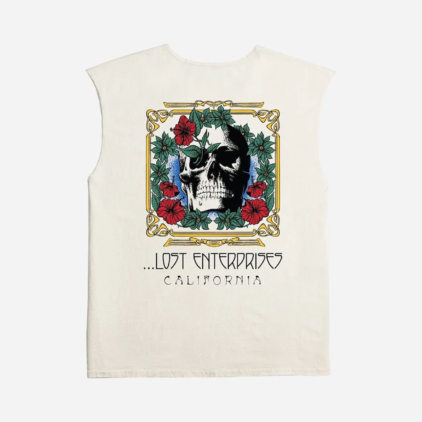 Lost Gratitude Cut Off Men's S/S Shirt - Vintage White