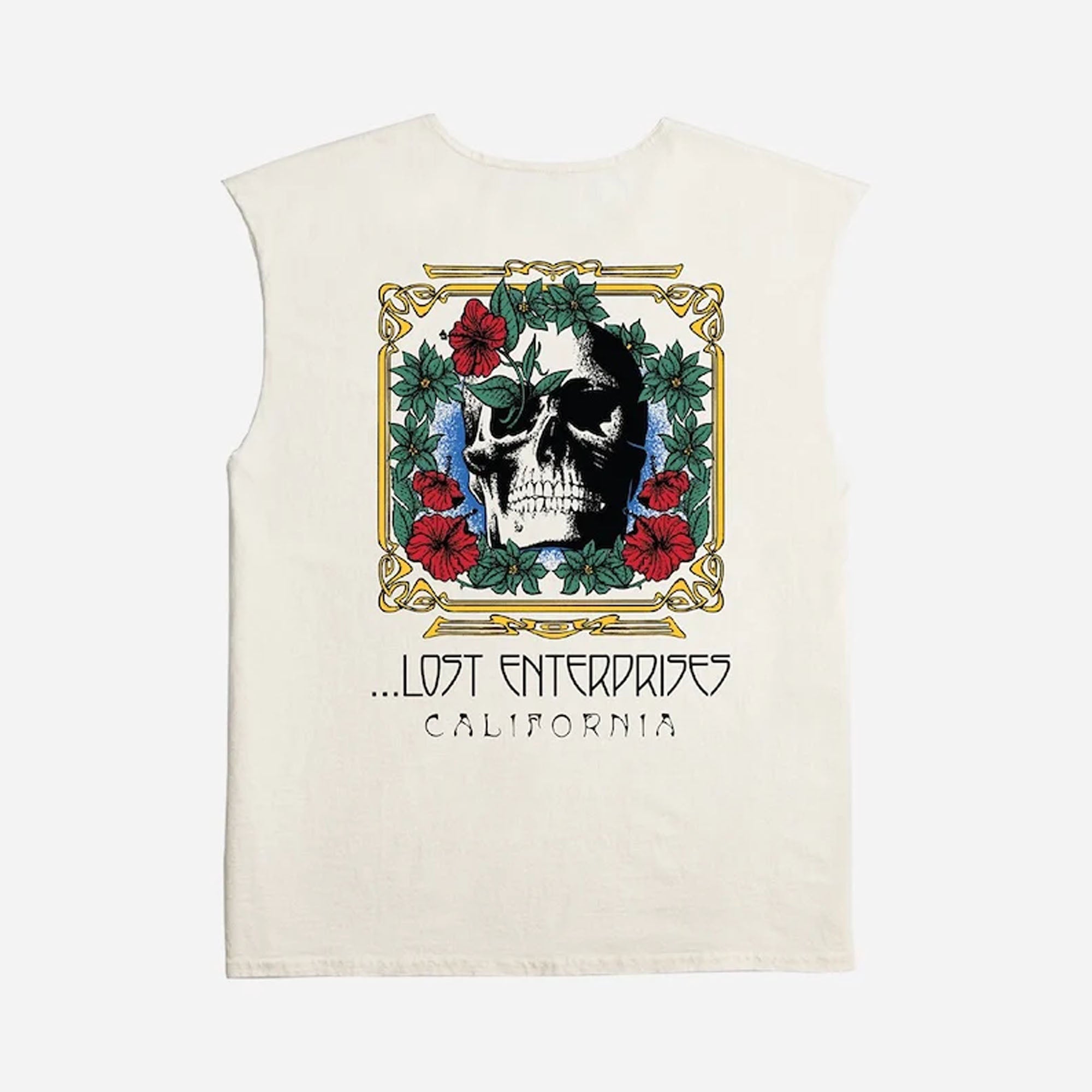 Lost Gratitude Cut Off Men's S/S Shirt - Vintage White