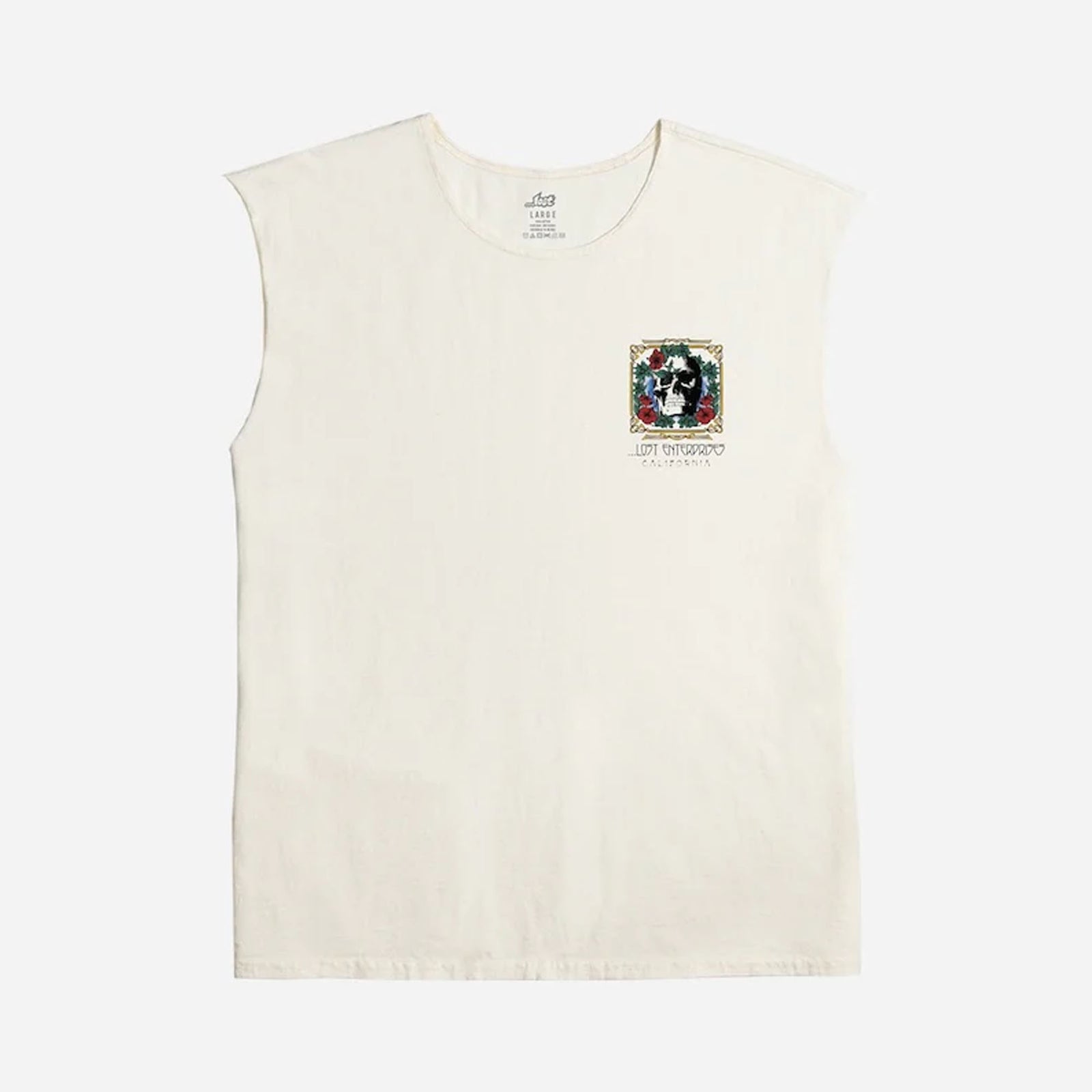 Lost Gratitude Cut Off Men's S/S Shirt - Vintage White