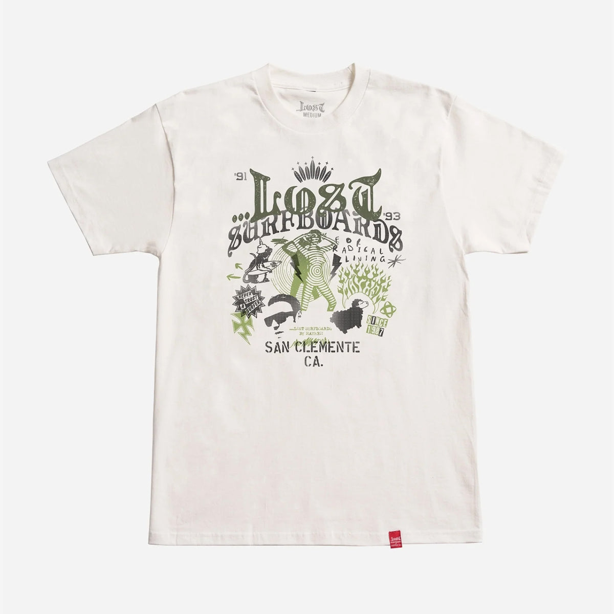 Lost Radical Living Mayhem Men's S/S T-Shirt - Vintage White