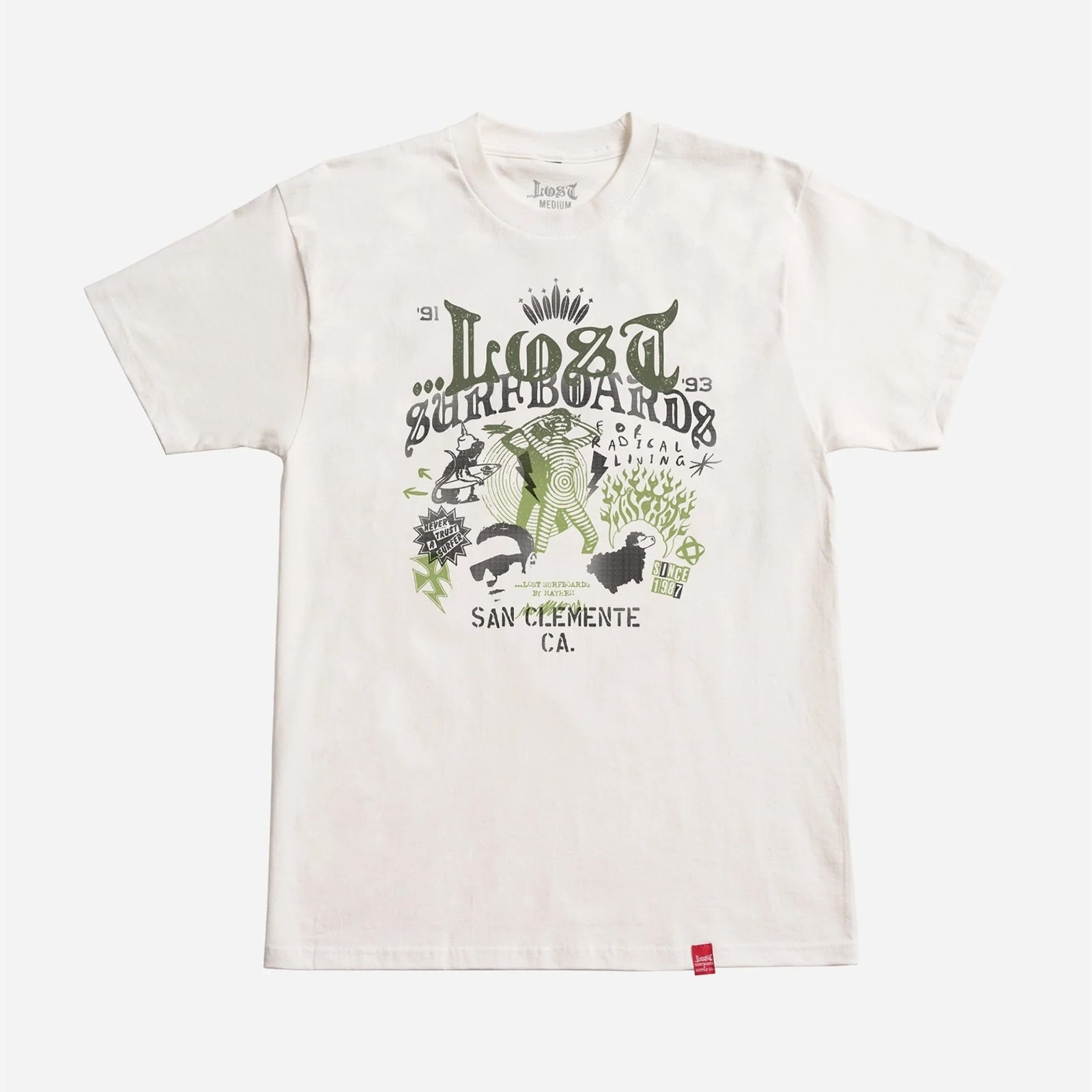 Lost Radical Living Mayhem Men's S/S T-Shirt - Vintage White