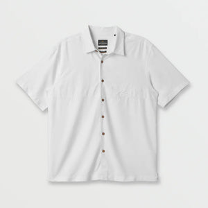 Quiksilver Waterman Tahiti Palms Men's S/S Dress Shirt - White