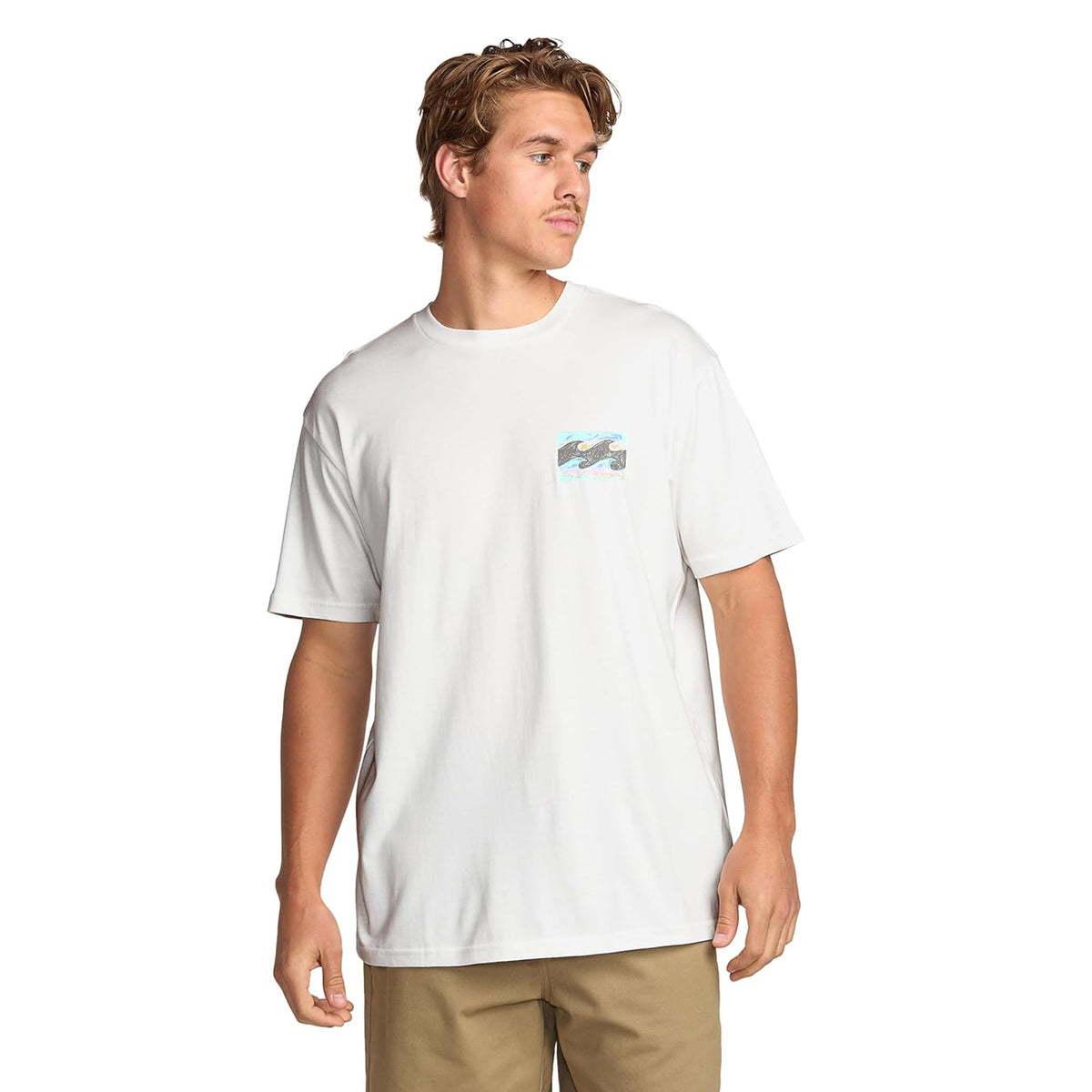 Billabong Crayon Wave Premium Knit S/S T-Shirt - Off White