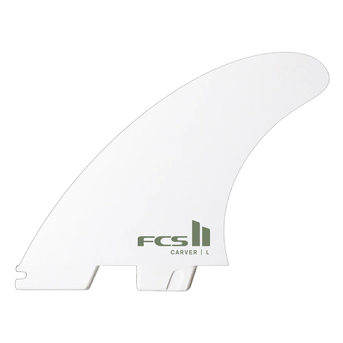 FCS II Carver Performance Core Tri Surfboard Fins - Large/White