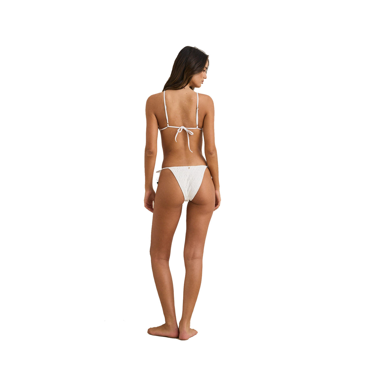 Rhythm Gigi Tie Side Hi Cut Women's Bikini Bottoms - White
