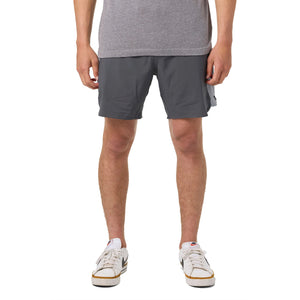 O'Neill Perform Light Tech Panel Lined Elastic Waist Hybrid 17" Men's Walkshorts - Graphite