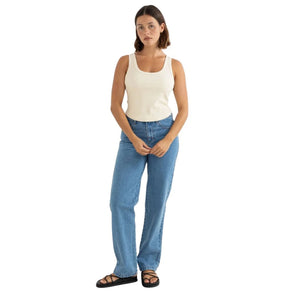 Rhythm Essential Ribbed Women's Tank - Natural