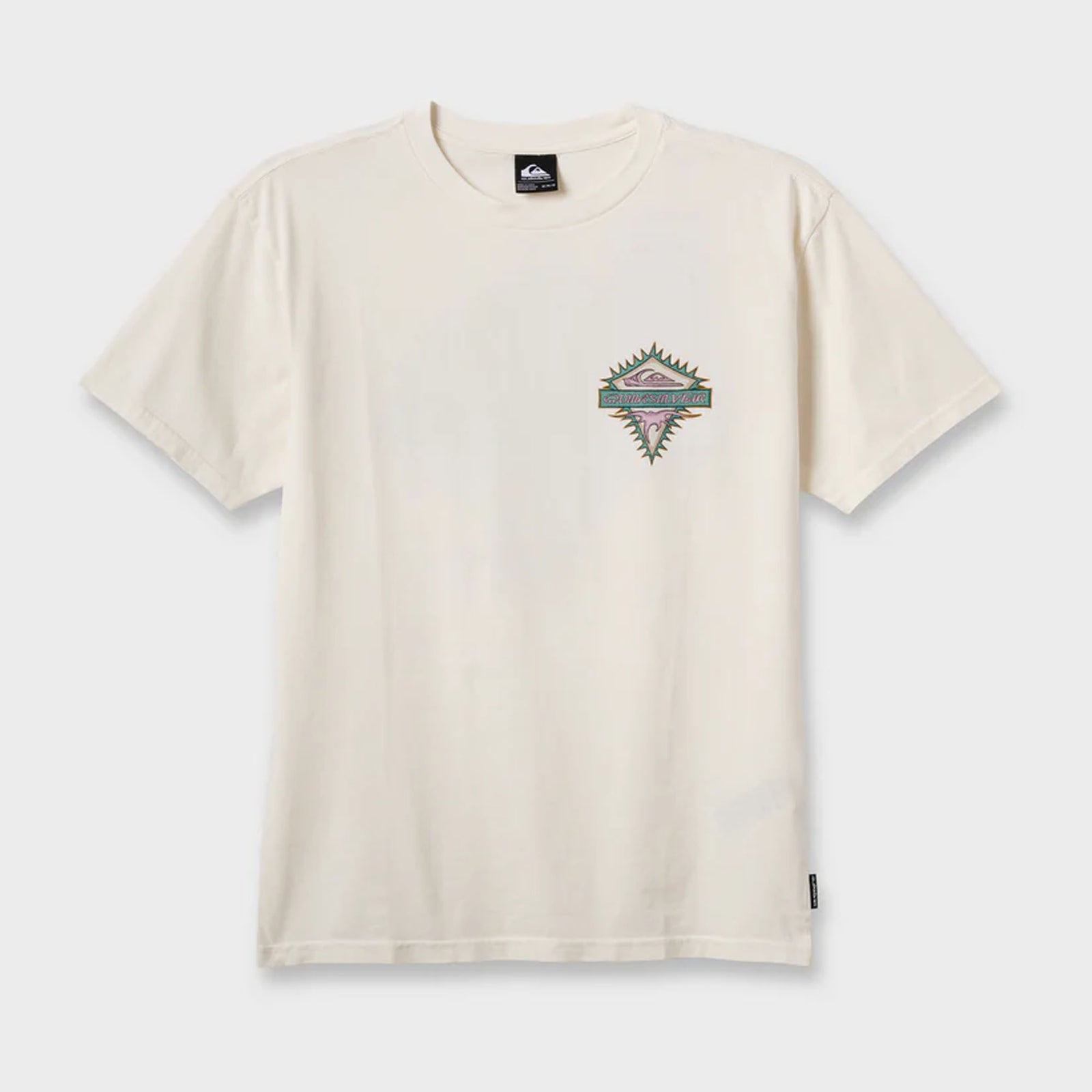 Quiksilver Liberty Spikes Pigment Dye Men's S/S T-Shirt - Snow White