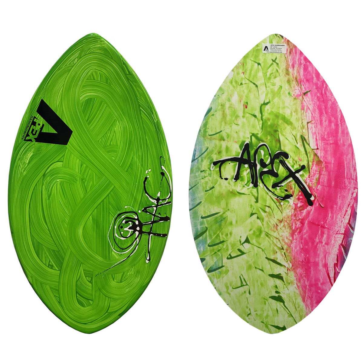 Apex AVAC 36" Skimboard - Green Swirl/Watermelon