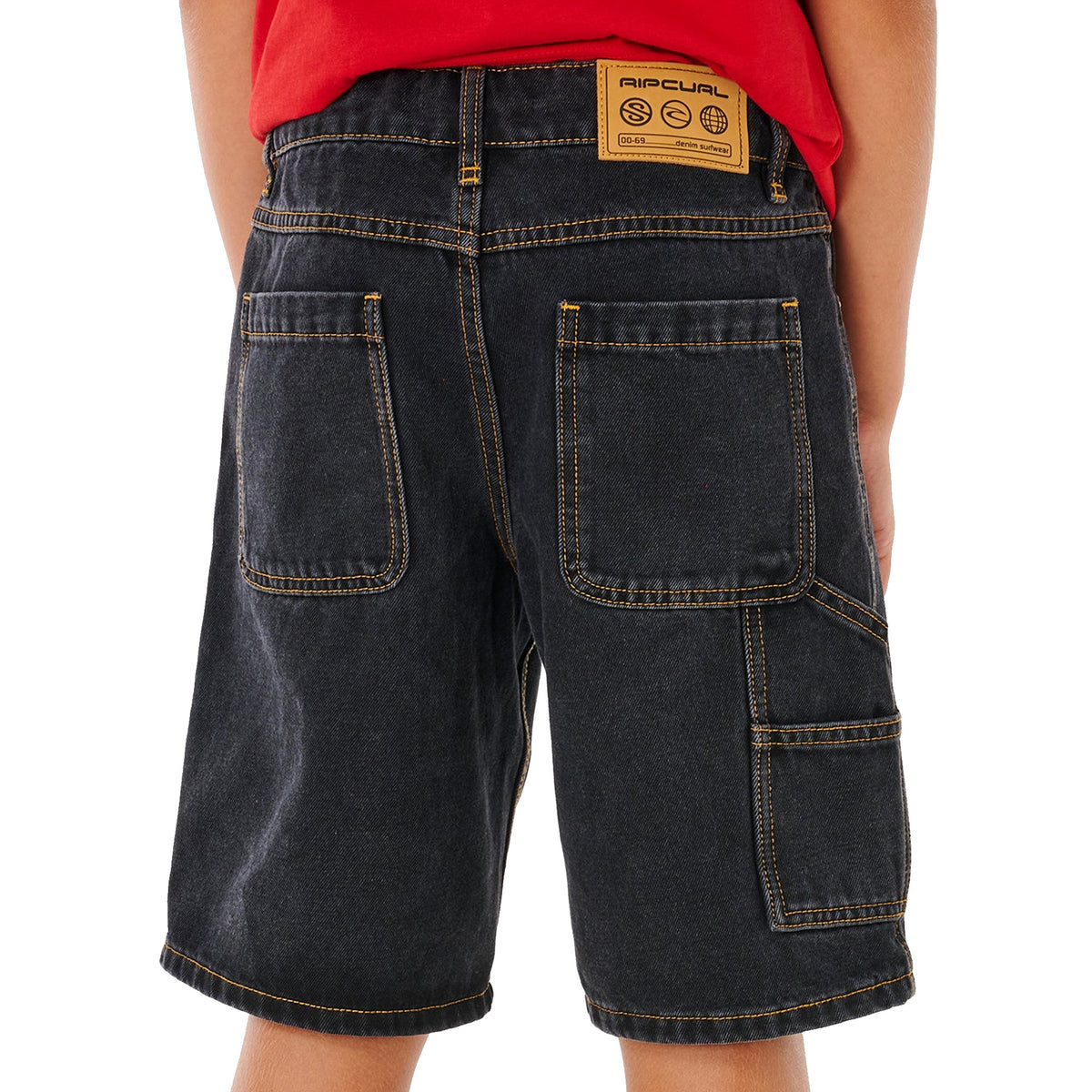 Rip Curl Hyped Up 20" Denim Youth Boy's Walkshorts - Washed Black