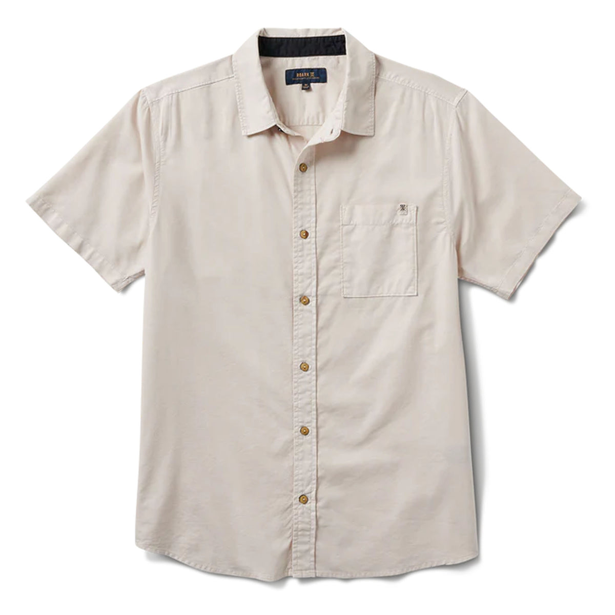 Roark Made To Fade Woven Men's S/S Dress Shirt - Washed Bone
