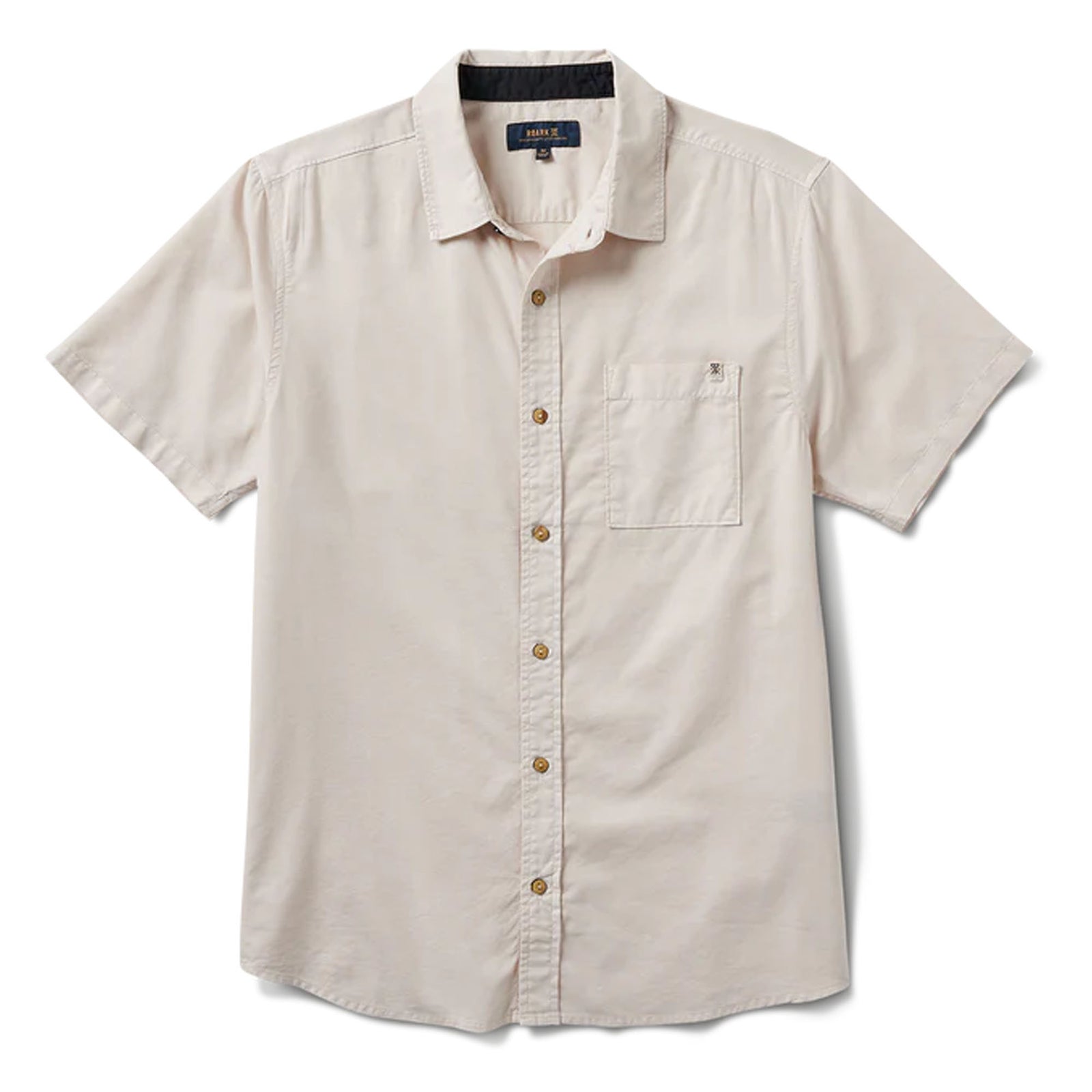 Roark Made To Fade Woven Men's S/S Dress Shirt - Washed Bone
