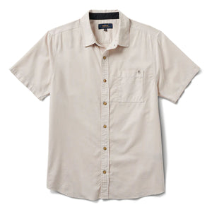 Roark Made To Fade Woven Men's S/S Dress Shirt - Washed Bone