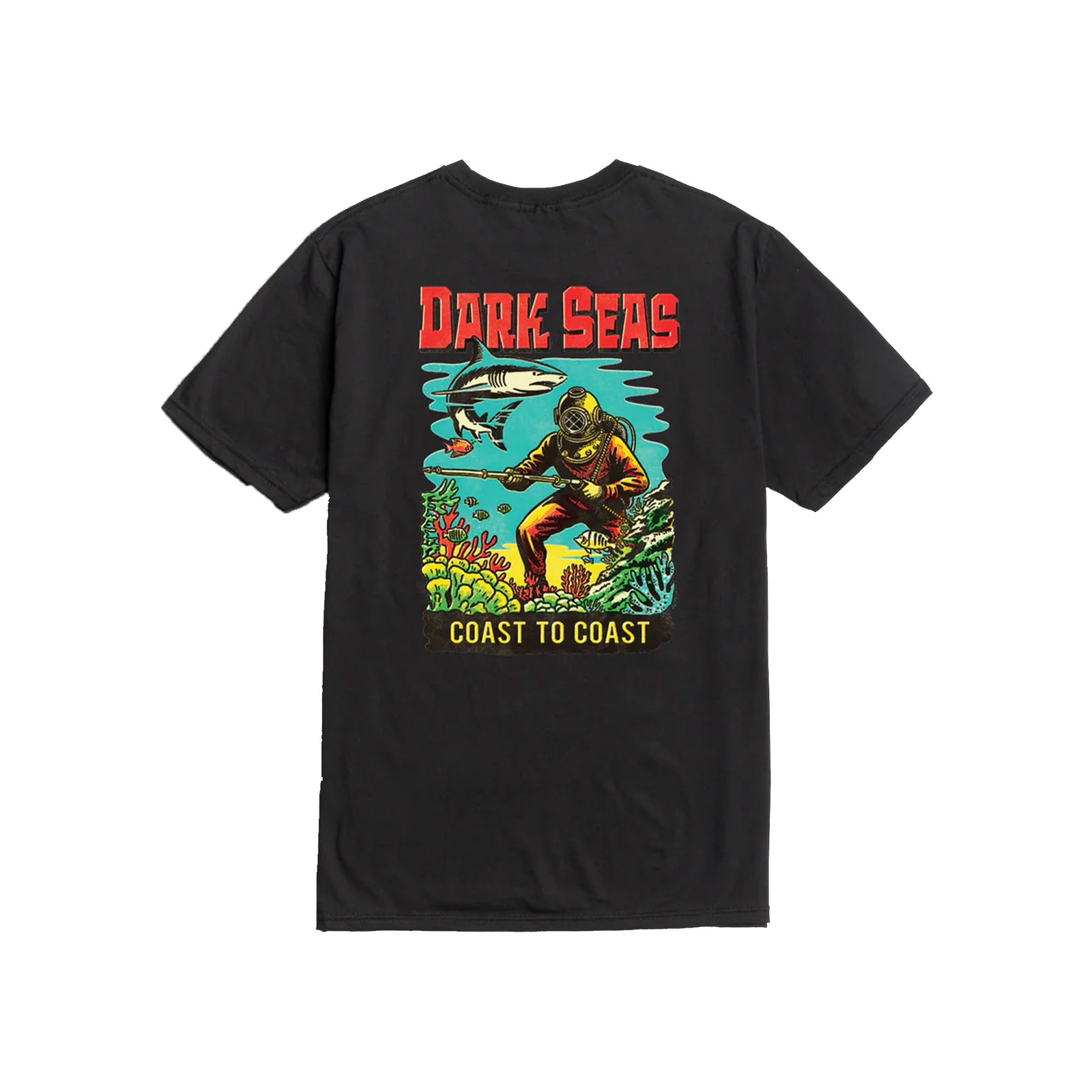 Dark Seas Water Decal Men's S/S T-Shirt - Black