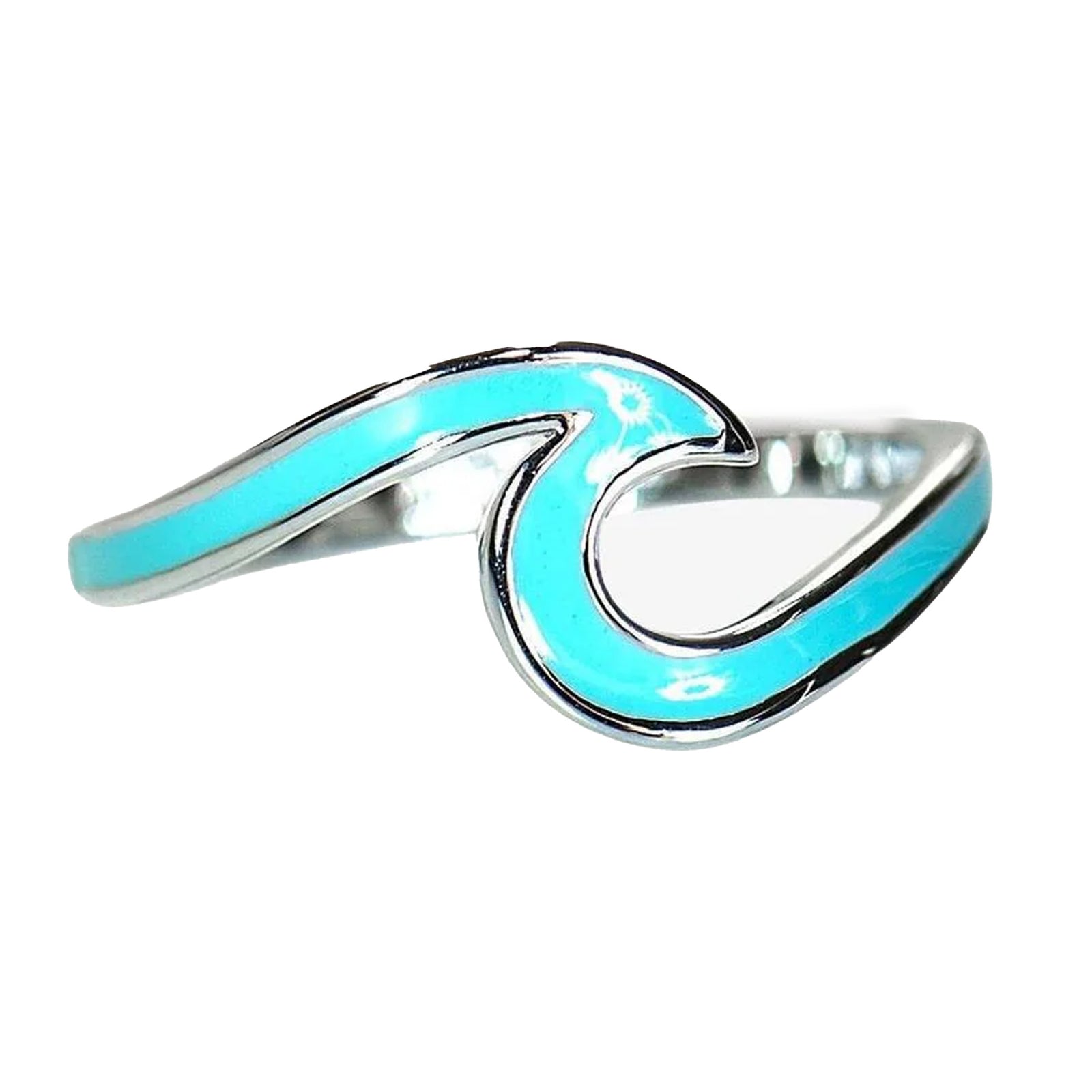Pura Vida Pura Vida Enameled Wave 6 Ring - Silver