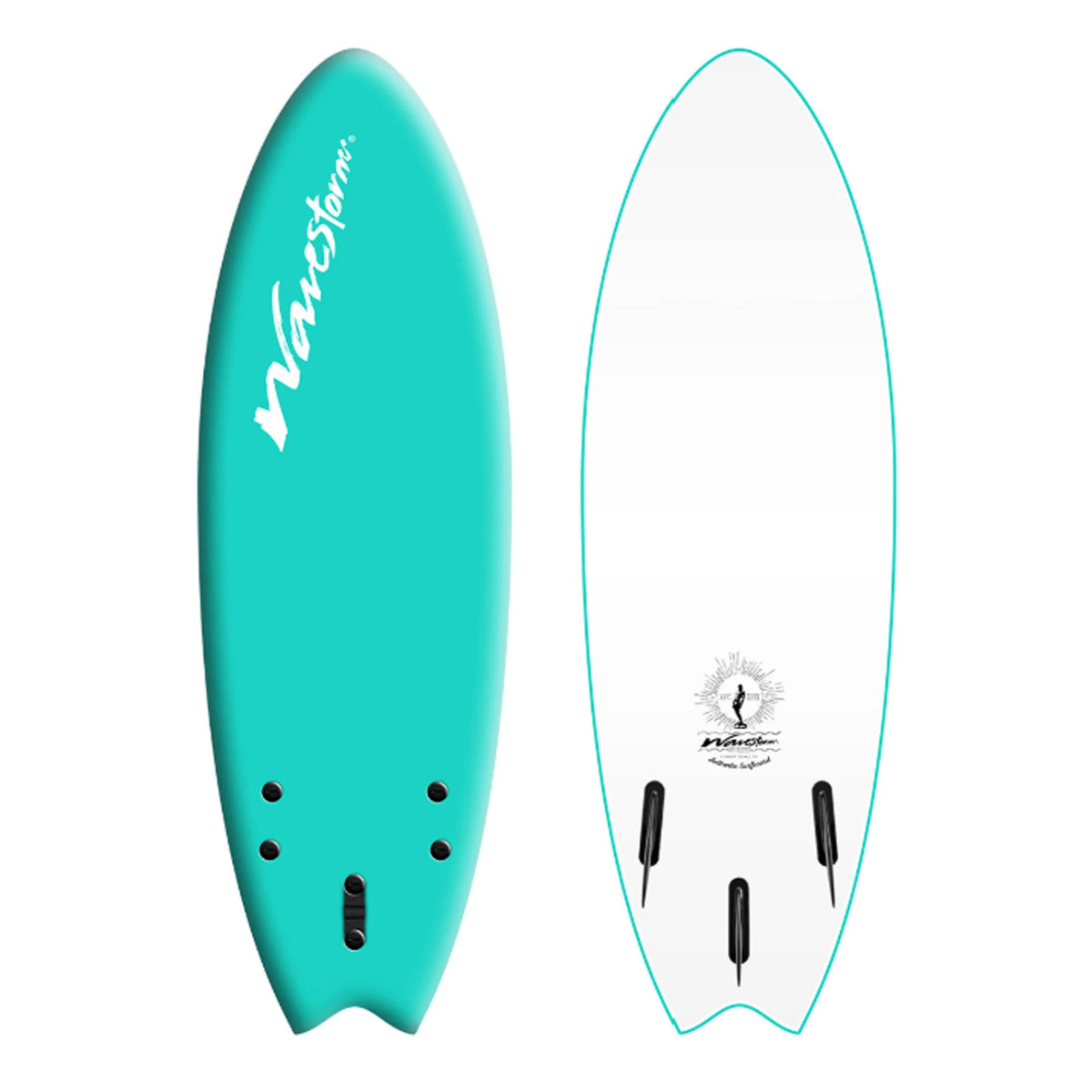 Wavestorm Swallow 5'6 Soft Surfboard - Turquoise