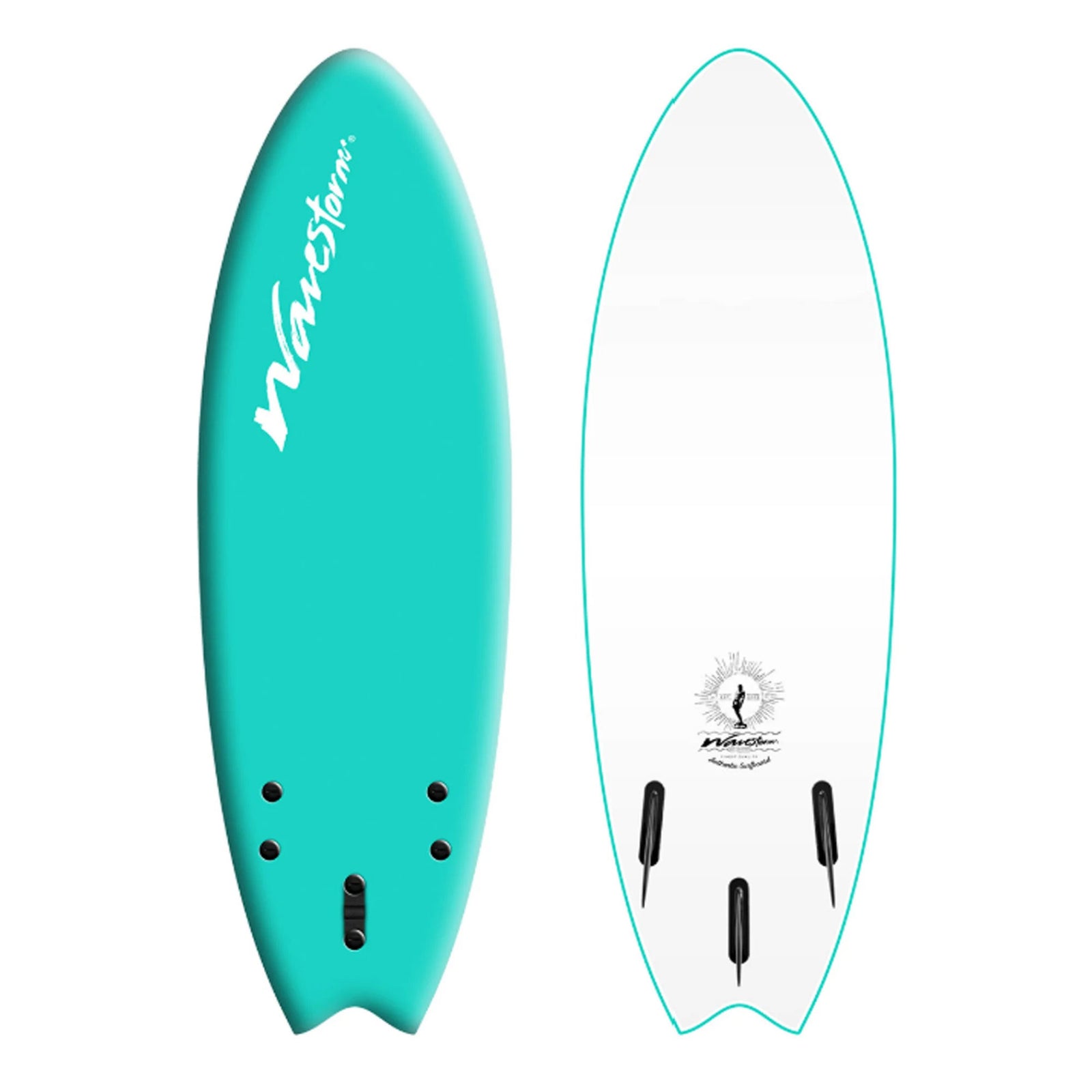 Wavestorm Swallow 5'6 Soft Surfboard - Turquoise