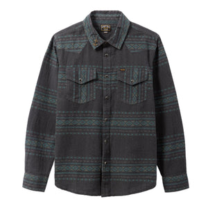 Dark Seas Austin Woven Men's L/S Flannel - Black