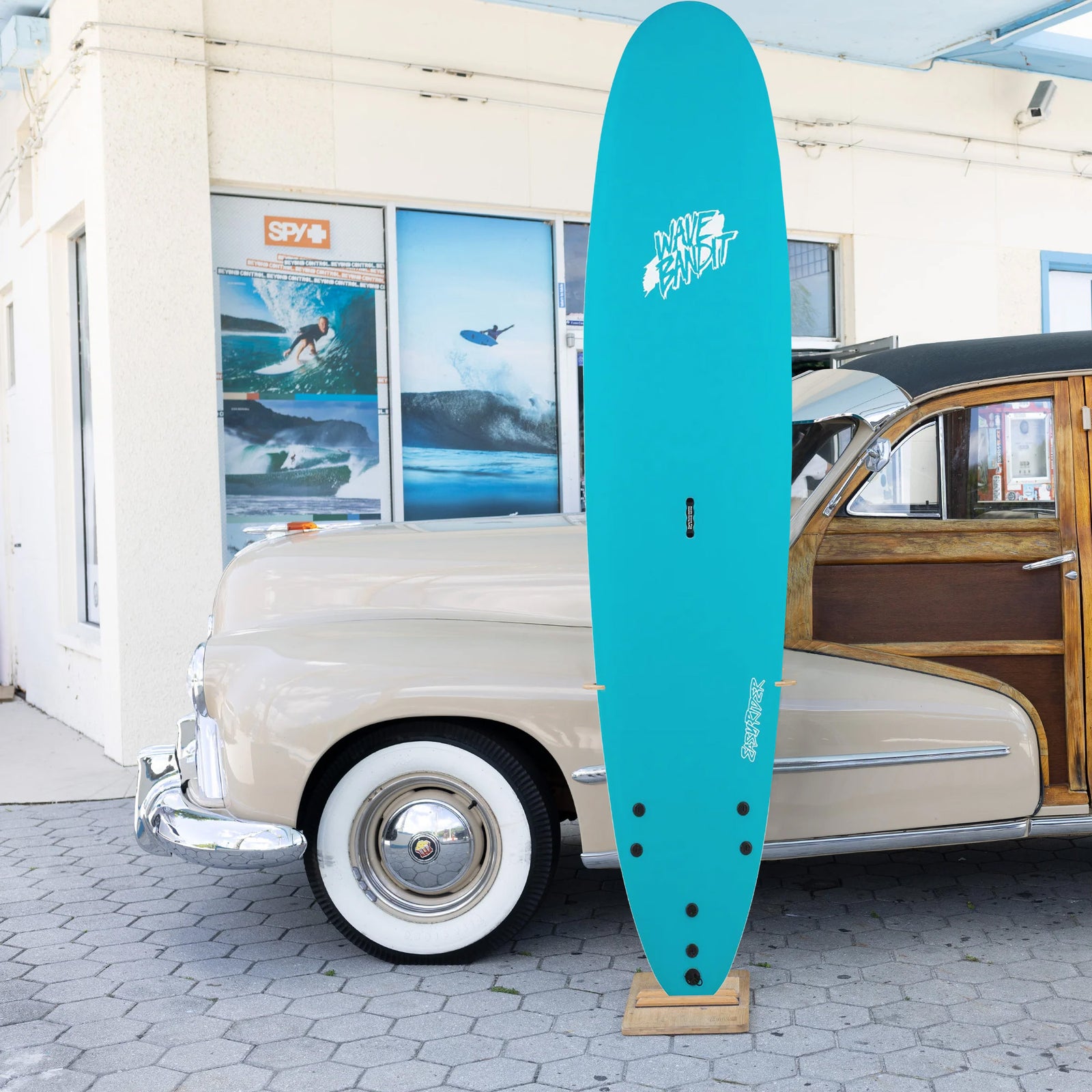 Catch Surf Wave Bandit EZ Rider 9'0 Soft Surfboard - Blue/White Bolts