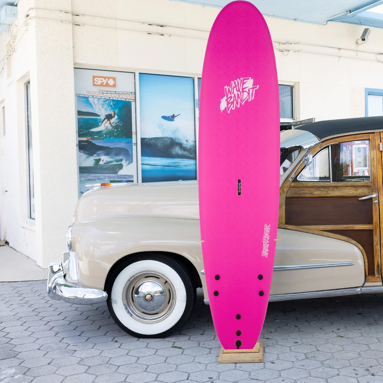 Catch Surf Wave Bandit EZ Rider 9'0 Soft Surfboard - Pink/White Bolts