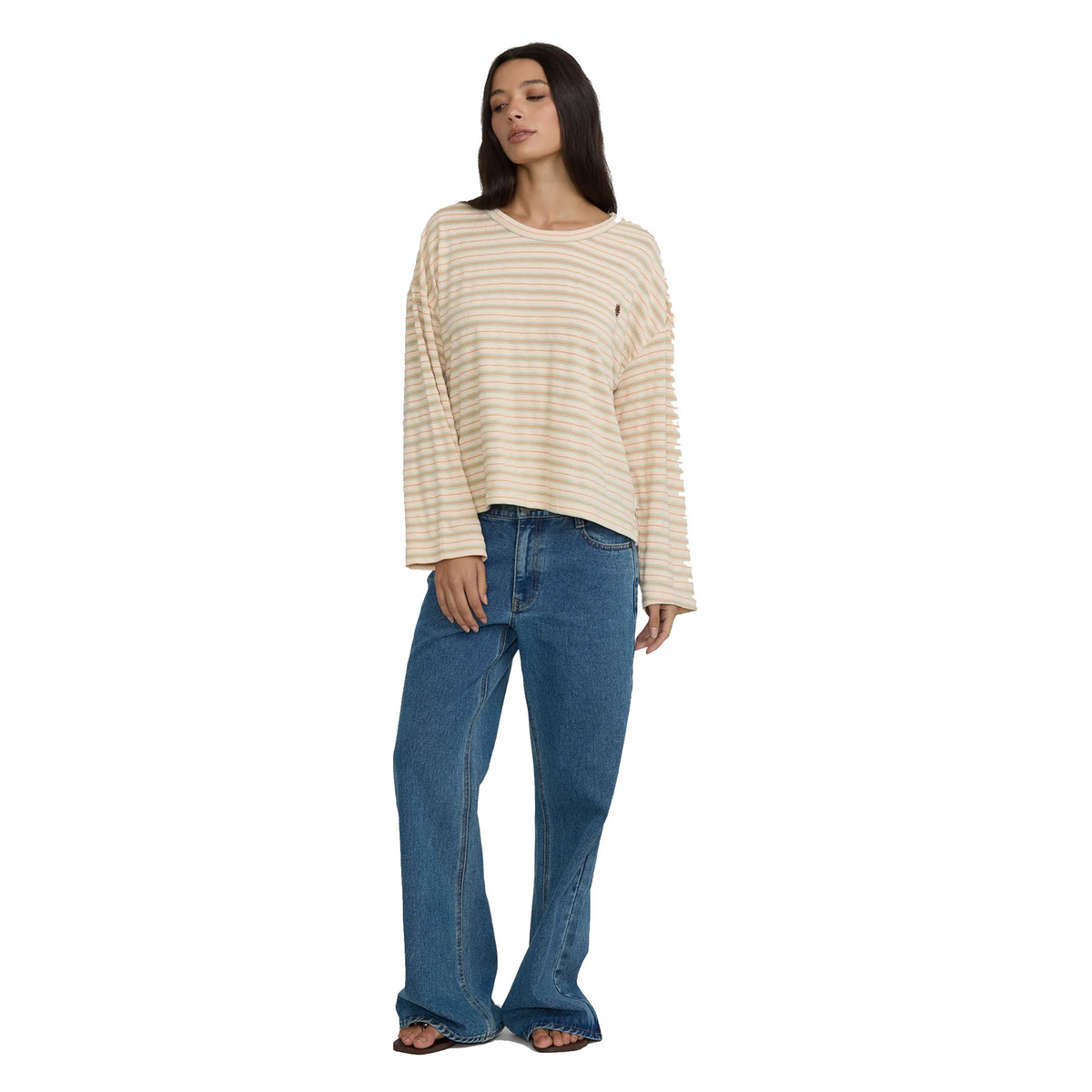 Billabong Surf Girl Throw On Knit Women's L/S Sweater - White Cap