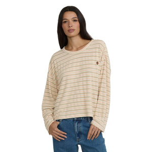 Billabong Surf Girl Throw On Knit Women's L/S Sweater - White Cap
