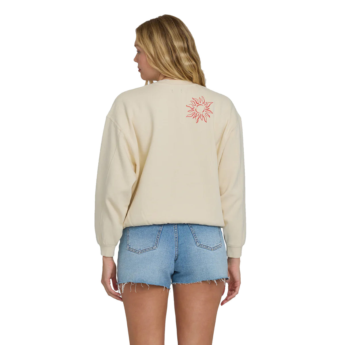 Billabong Treasure Clay Crew Women's L/S Sweater - White Cap