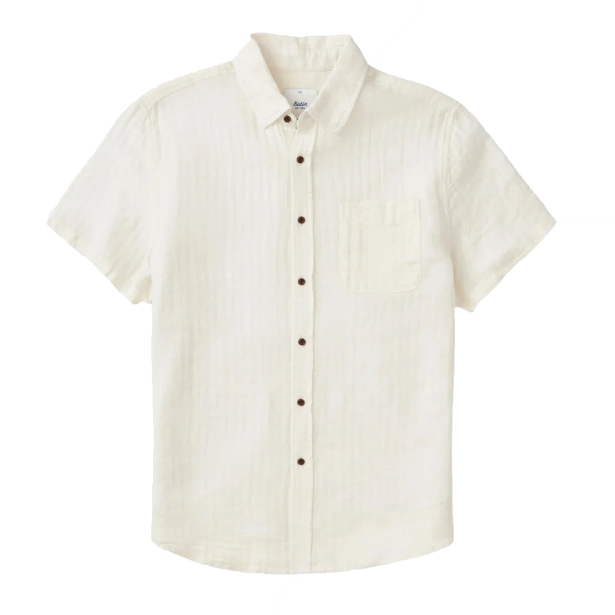 Katin Alan Solid Men's S/S Dress Shirt - Vintage White