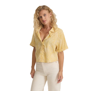 Roark Bless Up Camp Button Up Women's S/S Dress Shirt - Wheat