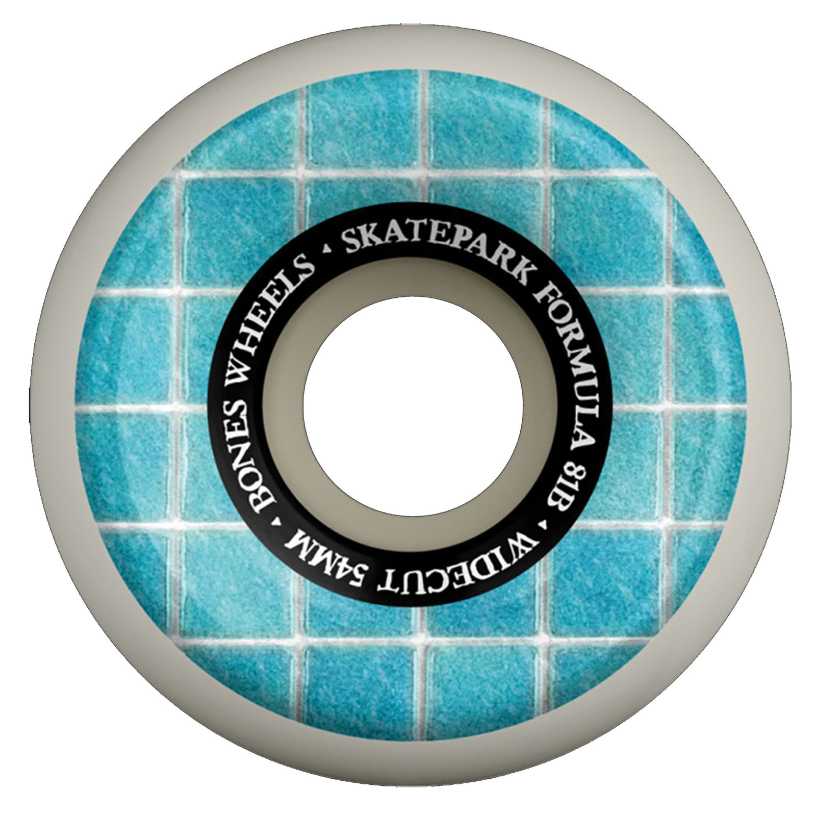 Bones Pool & The Gang STF V6 54mm 81b Skateboard Wheels - White/Blue