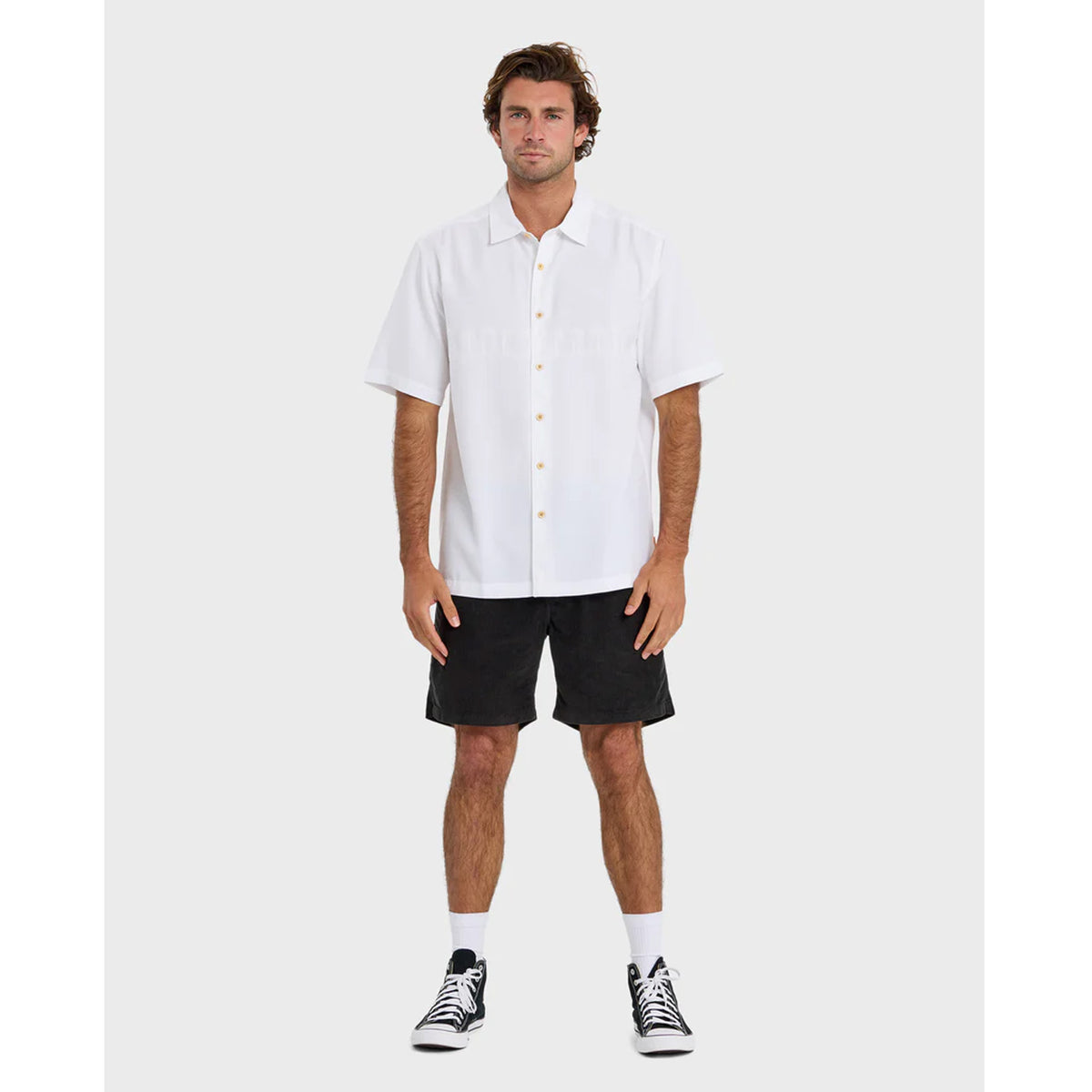 Quiksilver Tahiti Palms Men's S/S T-Shirt - White