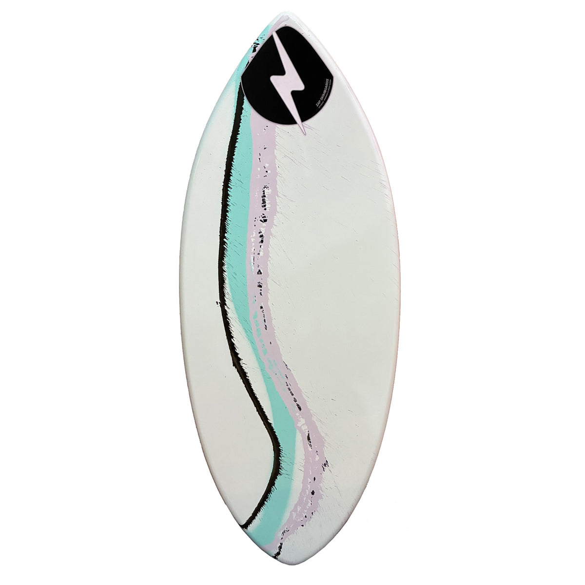 Zap Large Wedge 49" Skimboard - White/Pastel