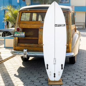 Pyzel White Tiger PU/Poly 5'6 Surfboard - FCS II