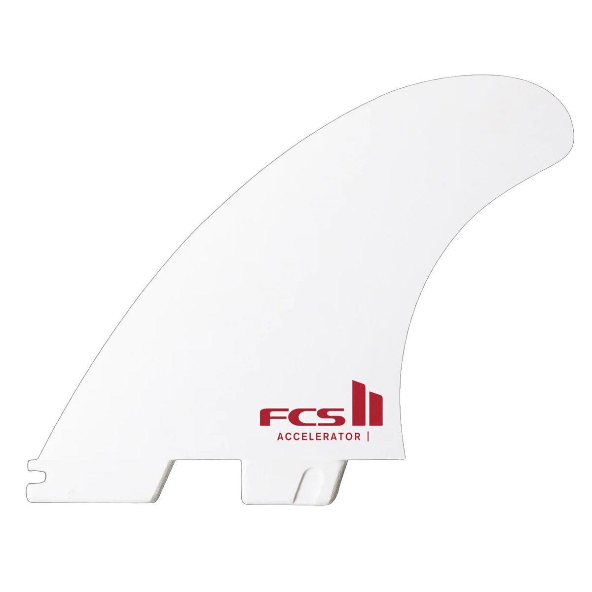 FCS II Accelerator Performance Core Tri Surfboard Fins - Medium/White