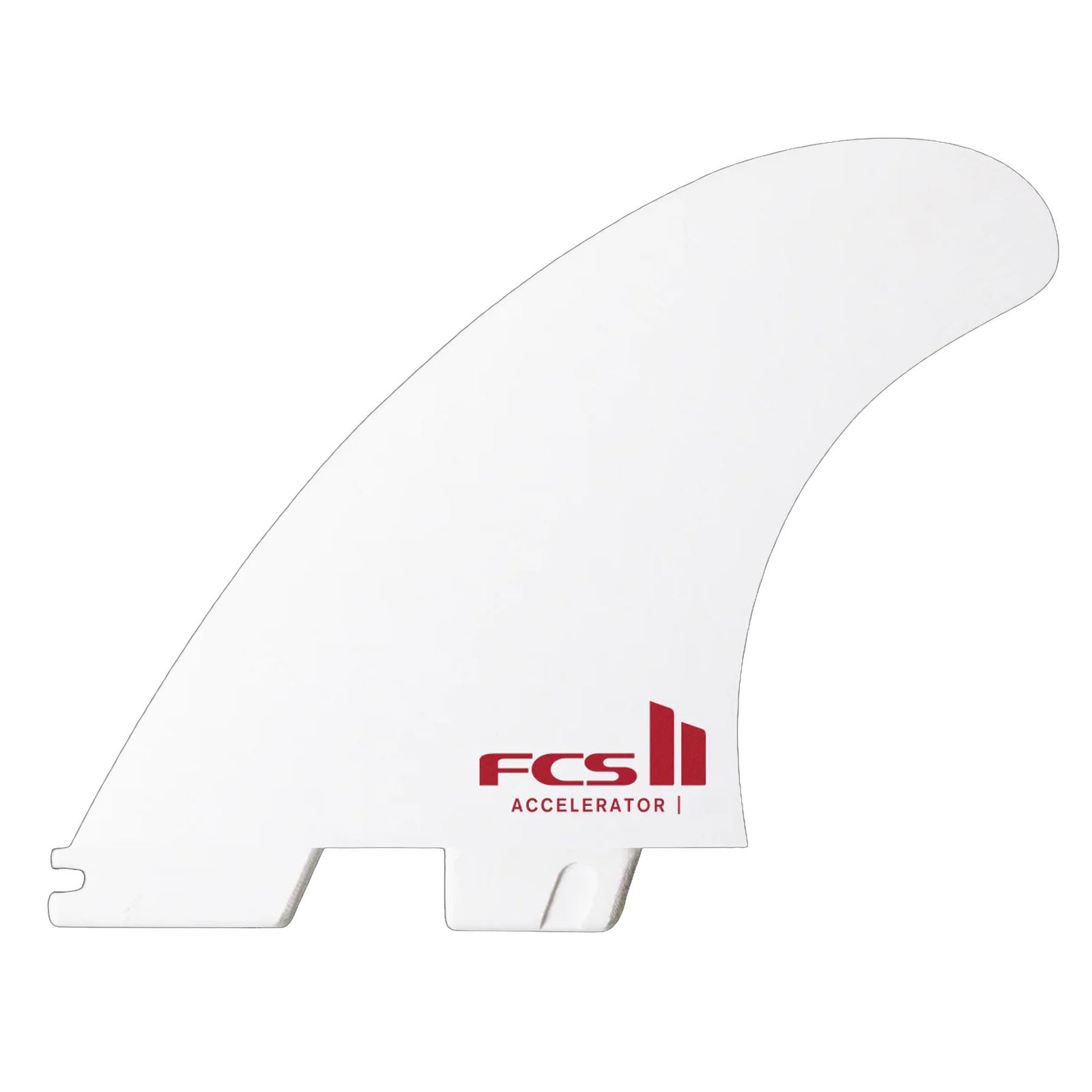 FCS II Accelerator Performance Core Tri Surfboard Fins - Medium/White