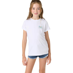 O'Neill Breezy UPF Youth Girls S/S Rash Guard - White