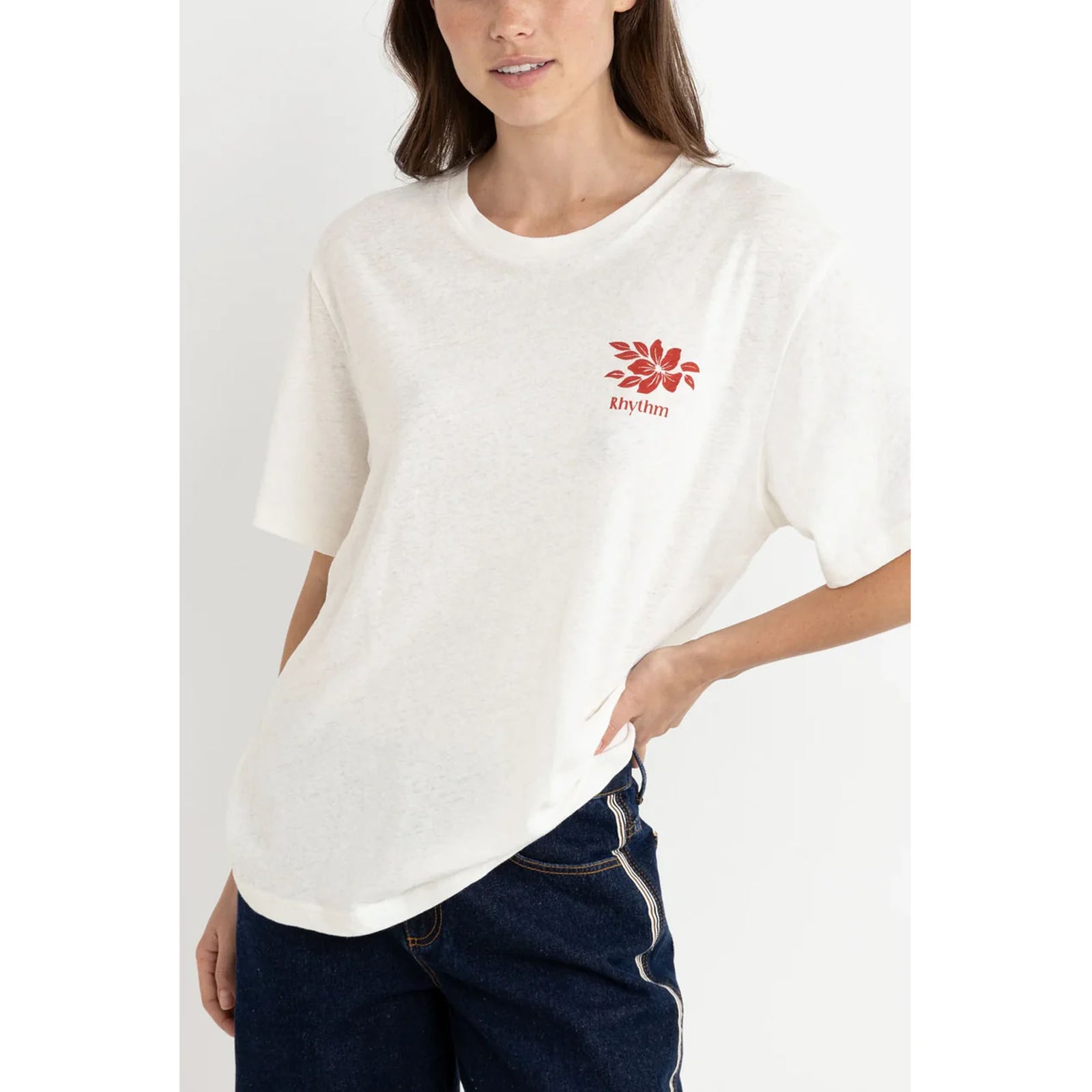 Rhythm Leilani Oversized Women's S/S T-Shirt - Vintage White