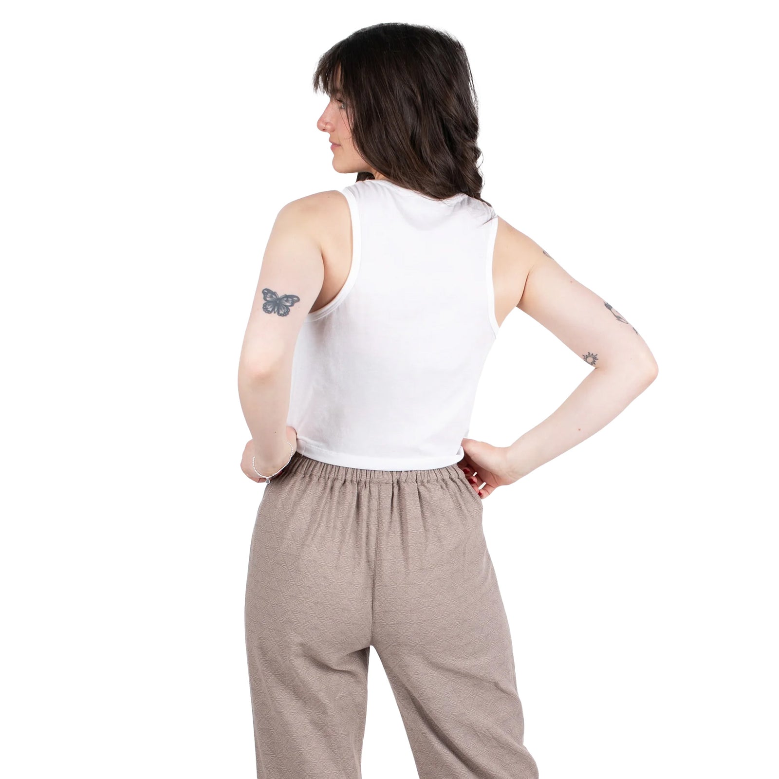 Jetty Sun Supply Cropped Women's Tank Top - White