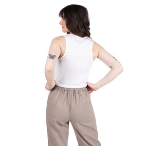 Jetty Sun Supply Cropped Women's Tank Top - White