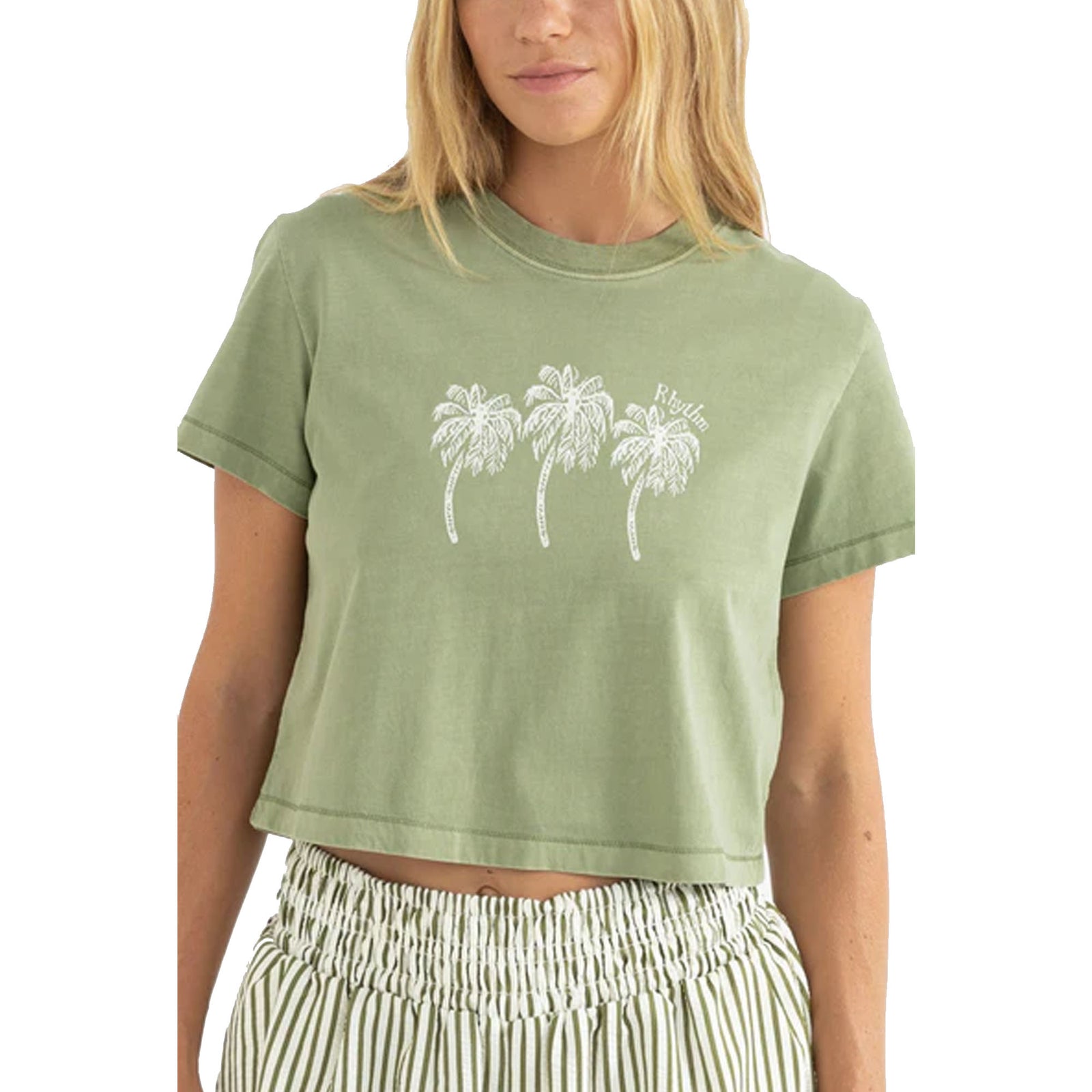 Rhythm Palms Crop Women's S/S T-Shirt - Palm