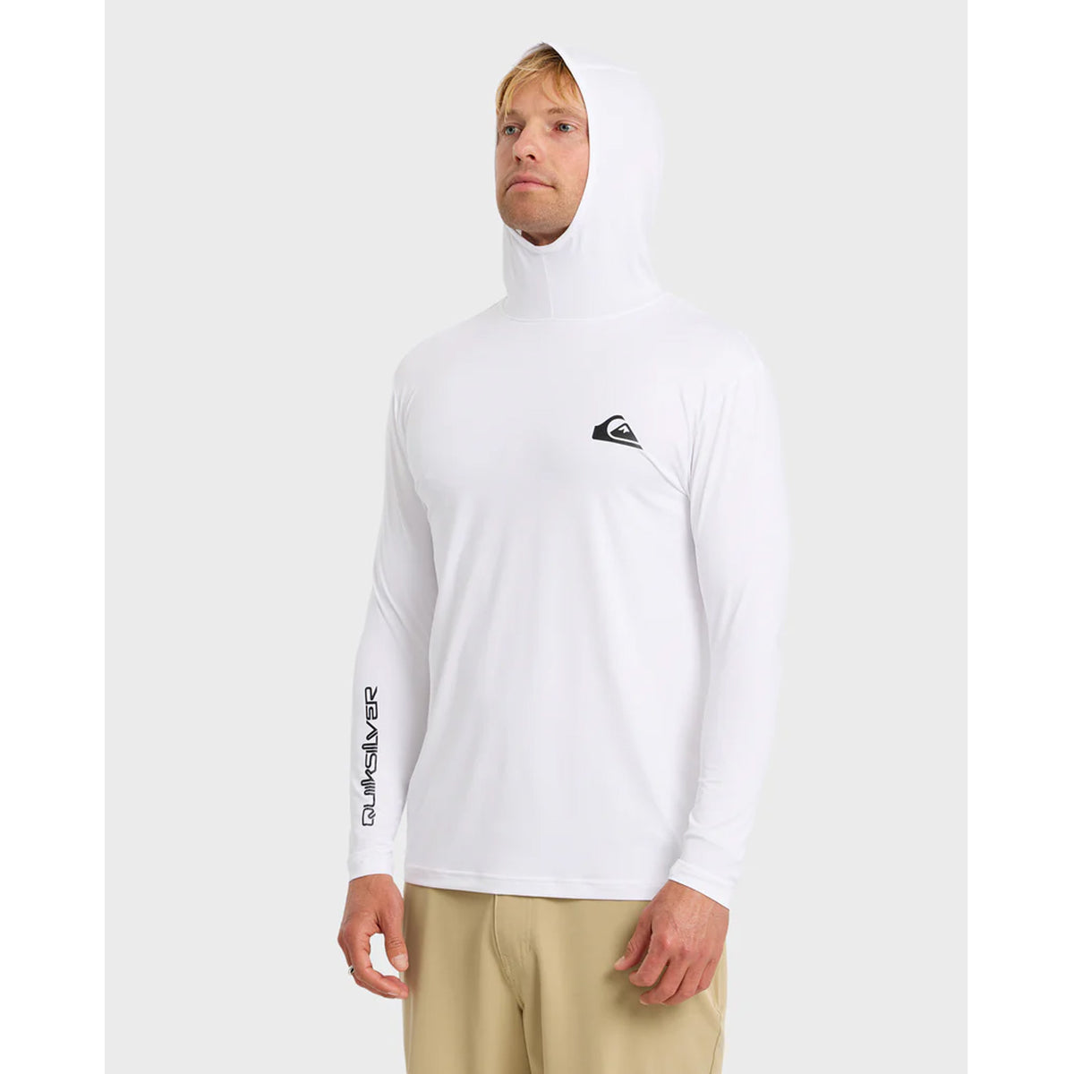 Quiksilver Everyday UPF 50 Hooded Men's L/S Surf Shirt - White
