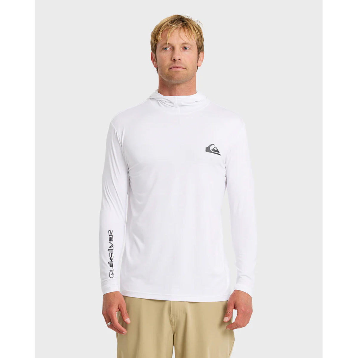 Quiksilver Everyday UPF 50 Hooded Men's L/S Surf Shirt - White